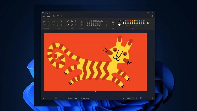 Dark Mode در نرم افزار Paint ویندوز ۱۱